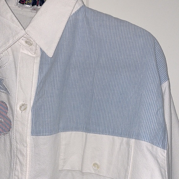 Vintage Floral/Pinstripe Button Down - Picture 7 of 14